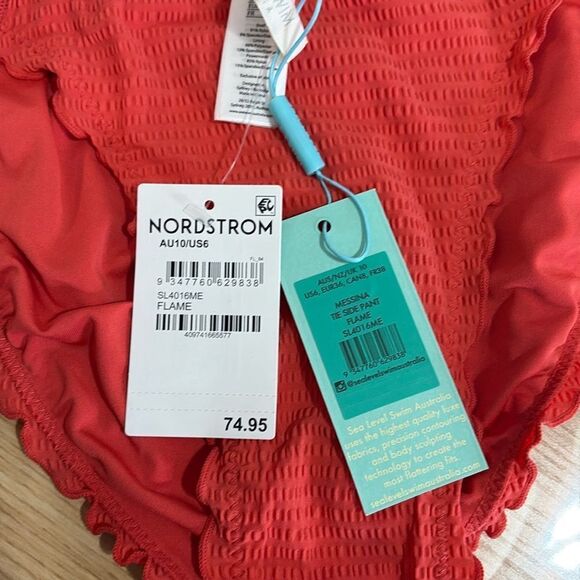 Sea Level/Anthropologie... Messina The Side Pant Flame size 6 NWT $74.95 - Picture 2 of 8